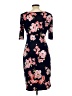 Connected Apparel Print Blue Casual Dress Size 10 - photo 2