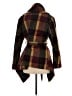 Chicwish Plaid Brown Wool Coat Size M - photo 2