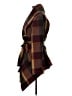Chicwish Plaid Brown Wool Coat Size M - photo 5