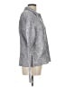 Pleats Collection Metallic Silver Long Sleeve Blouse Size L (estimated) - photo 4
