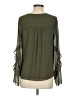 Naked Zebra 100% Polyester Green 3/4 Sleeve Blouse Size S - photo 2
