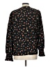 Unbranded 100% Polyester Floral Black Long Sleeve Blouse Size L - photo 2