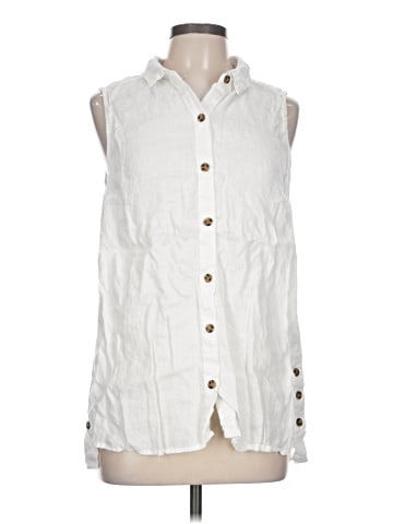 Jones & Co Sleeveless Button-Down Shirt (view 1)