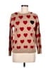 Charter Club Hearts Tan Pullover Sweater Size Med Petite - photo 1