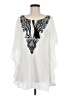 Forgotten Grace 100% Rayon White Poncho Size M - photo 1