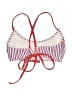 Xhilaration Stripes Red Swimsuit Top Size M - photo 2