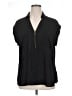 Express Outlet 100% Polyester Black Short Sleeve Blouse Size XL - photo 1
