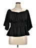 Sofia Jeans by Sofia Vergara Black 3/4 Sleeve Blouse Size XL - photo 1