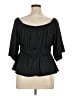 Sofia Jeans by Sofia Vergara Black 3/4 Sleeve Blouse Size XL - photo 2