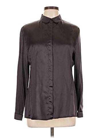 Jil Sander Long Sleeve Silk Top (view 1)