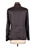 Jil Sander 100% Silk Metallic Black Gray Long Sleeve Silk Top Size EU 44 / US 14 - photo 2
