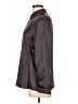 Jil Sander 100% Silk Metallic Black Gray Long Sleeve Silk Top Size EU 44 / US 14 - photo 5