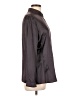 Jil Sander 100% Silk Metallic Black Gray Long Sleeve Silk Top Size EU 44 / US 14 - photo 4
