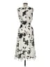 MSK Print Gray Ivory Casual Dress Size 6 - photo 2