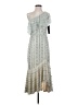 Aidan Mattox 100% Polyester Teal Silver Cocktail Dress Size 4 - photo 1