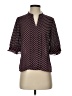 Ann Taylor 100% Polyester Purple Burgundy 3/4 Sleeve Blouse Size XS (petite) - photo 1