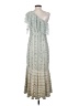 Aidan Mattox 100% Polyester Teal Silver Cocktail Dress Size 4 - photo 2
