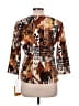 Ruby Rd. Brown 3/4 Sleeve Blouse Size L - photo 2