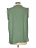 Ann Taylor LOFT 100% Polyester Green Sleeveless Blouse Size L - photo 2