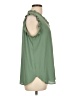 Ann Taylor LOFT 100% Polyester Green Sleeveless Blouse Size L - photo 4