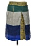 Rachel Roy 100% Silk Color Block Blue Silk Skirt Size 4 - photo 1