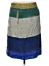 Rachel Roy 100% Silk Color Block Blue Silk Skirt Size 4 - photo 2