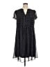 MSK 100% Polyester Polka Dots Black Casual Dress Size 14 - photo 1