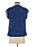 Lands' End 100% Polyester Stars Blue Short Sleeve Blouse Size 2 - photo 2