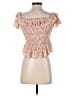 BCBGeneration Pink Tan Short Sleeve Blouse Size S - photo 2
