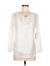 Liz Claiborne 100% Polyester Ivory Long Sleeve Blouse Size M - photo 1