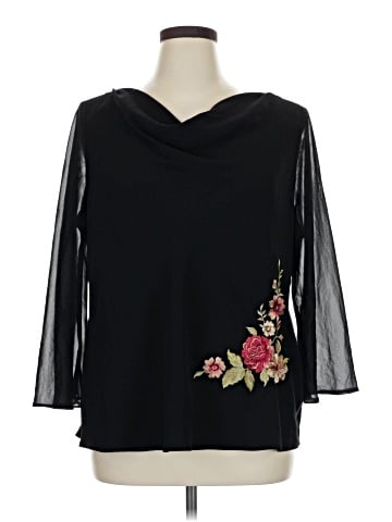 S.L. Fashions 3/4 Sleeve Blouse (view 1)