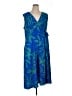 DKNY Tropical Blue Casual Dress Size 16W - photo 1
