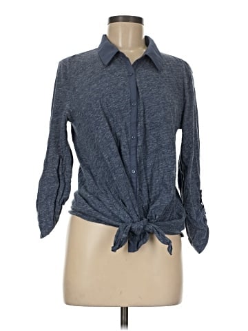 Ann Taylor Factory 3/4 Sleeve Button-Down Shirt (view 1)