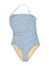 J.Crew Factory Store Print Blue One Piece Swimsuit Size M - photo 1