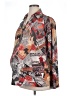 Olian Print Gray Long Sleeve Blouse Size XL - photo 1