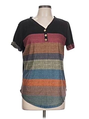 Shein Short Sleeve Henley (view 1)