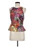 Under Skies 100% Polyester Red Sleeveless Blouse Size M - photo 1