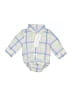 Janie and Jack 100% Cotton Blue Long Sleeve Button-Down Shirt Size 0-3 mo - photo 1