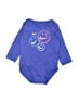 Nike Graphic Blue Long Sleeve Onesie 3-6 MO / 6 MO - photo 1