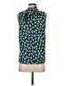 Ann Taylor 100% Polyester Teal Sleeveless Blouse Size XXS - photo 2