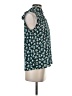 Ann Taylor 100% Polyester Teal Sleeveless Blouse Size XXS - photo 4