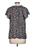Gap 100% Polyester Floral Blue Short Sleeve Blouse Size L - photo 2