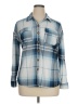 Eden & Olivia Plaid Blue Long Sleeve Blouse Size XL - photo 1