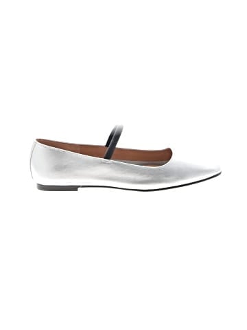 Madewell The Greta Ballet Flat in Metallic Leather (view 1)