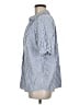 Max Studio Stripes Blue 3/4 Sleeve Blouse Size M - photo 5