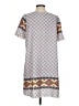 Mittoshop 100% Polyester Print Gray Casual Dress Size S - photo 2