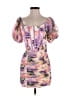 Peach 100% Polyester Tie-dye Purple Cocktail Dress Size S - photo 1