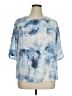 New Directions Blue Short Sleeve Blouse Size 1X - photo 1
