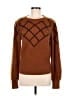 7 For All Mankind Chevron-herringbone Brown Pullover Sweater Size M - photo 1