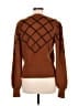 7 For All Mankind Chevron-herringbone Brown Pullover Sweater Size M - photo 2